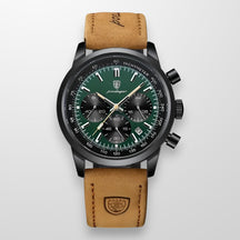 watches : Horloge Heren Bruin / Zilver - LuminousWatch - Luxe voor in Bruin Groen van Pantino