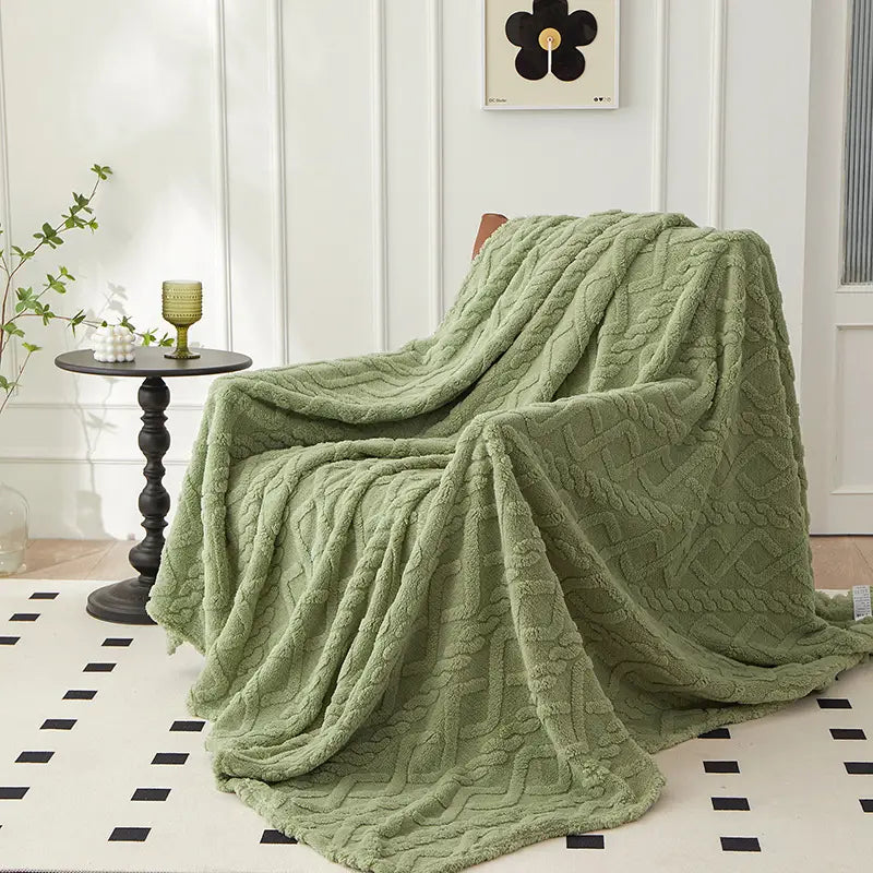 home & garden : FleeceBlanket - Warme Deken van Reistextiel Fleece - Grijs in van Pantino