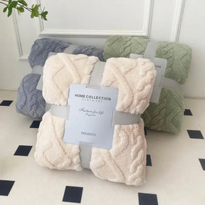 home & garden : FleeceBlanket - Warme Deken van Reistextiel Fleece - Grijs in van Pantino