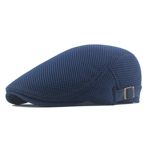 Beret : Baret Dames Zwart - Trendy Ademende Zomer Britse Baretpet voor Heren Golf in Marineblauw van Pantino