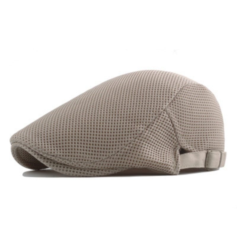 Beret : Baret Dames Zwart - Trendy Ademende Zomer Britse Baretpet voor Heren Golf in Roomwit van Pantino
