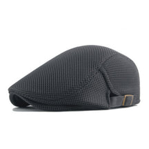 Beret : Baret Dames Zwart - Trendy Ademende Zomer Britse Baretpet voor Heren Golf in Donker grijs van Pantino