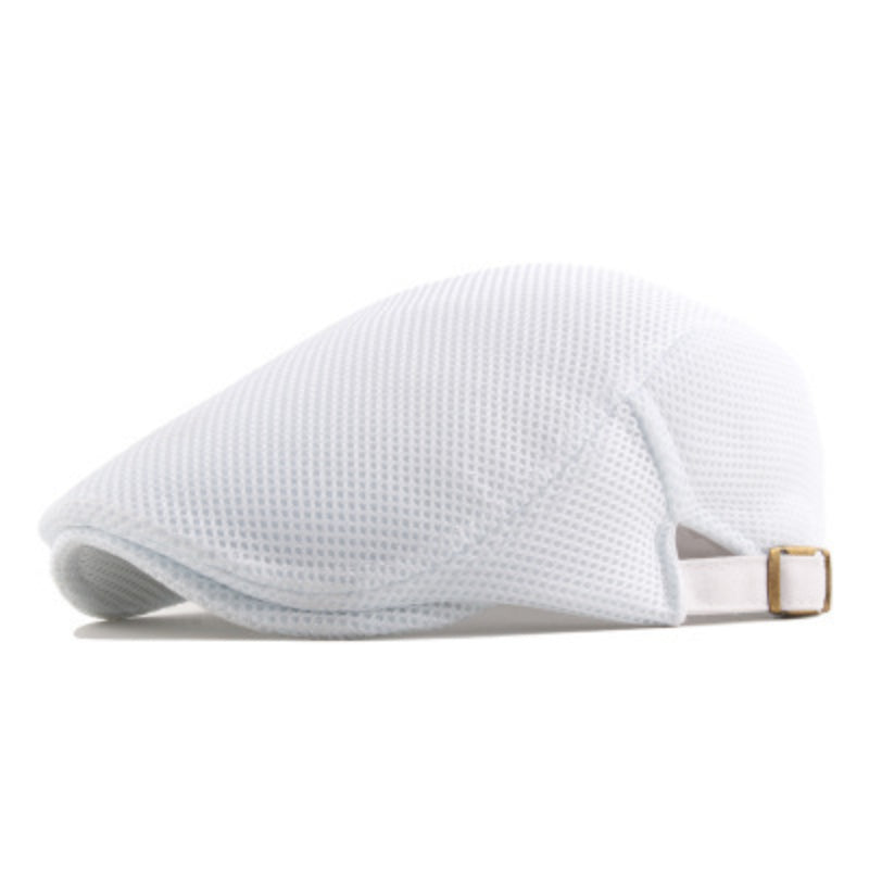 Beret : Baret Dames Zwart - Trendy Ademende Zomer Britse Baretpet voor Heren Golf in van Pantino