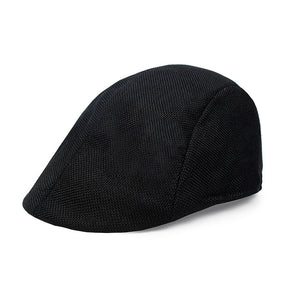 Beret : Baret Zwart - Polyester 1 St Modieuze Dunne Katoenen en Linnen Baretpet voor Middelbare Leeftijd en Ouderen Elegant in Zwart van Pantino
