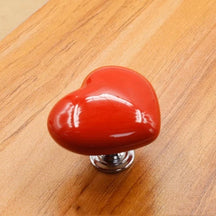 home & garden : Keramische Hartknop Wit - Elegant 12mm Meubelvat - Keramiek in Rood van Pantino