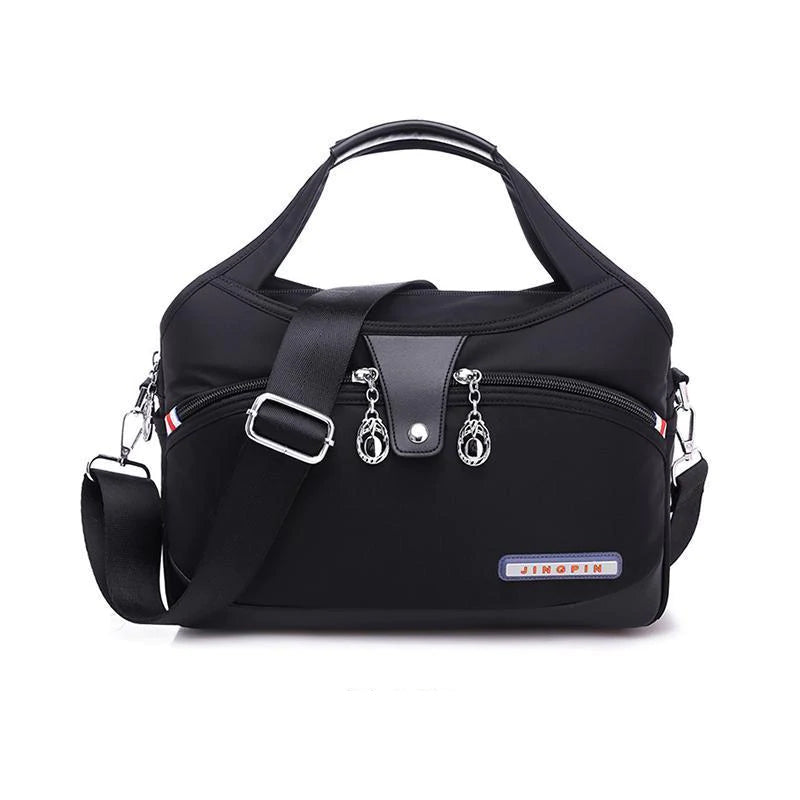 bags : Handtas Dames Grijs - MultiSafe - Waterdichte Nylon in Zwart van Pantino