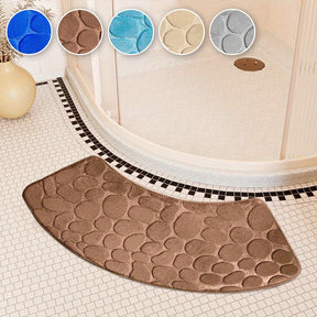 home & garden : Badmat met Geplaveid Patroon - Gebogen Hoeken, Zacht en Waterabsorberend - Grijs in van Pantino