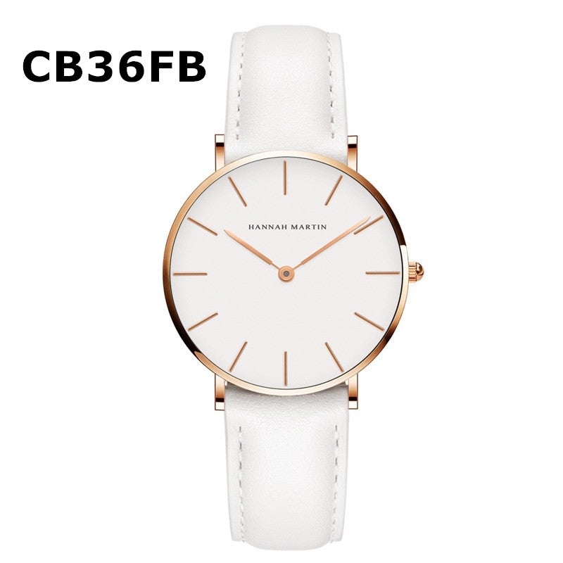 watches : Dameshorloge Hannah Martin Stile36 Zwart RVS 36mm - Elegant en Modern in van Pantino