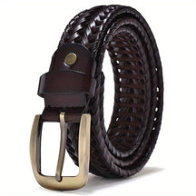 Belt : Riem Heren Zwart - Men 1 Stijlvolle Gevlochten voor Koffie Elegant in Koffie van Pantino