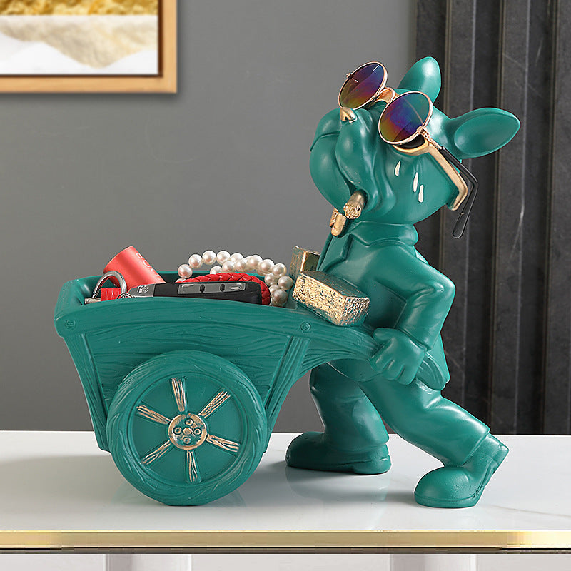 home & garden : Bulldog Opbergornament en Decoratiebakje - Groen in van Pantino
