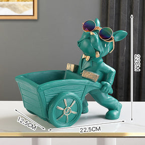home & garden : Bulldog Opbergornament en Decoratiebakje - Groen in Groen van Pantino
