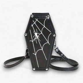bags : Gotische Schoudertas - Trendy en Griezelig Accessoire in Noir B van Pantino