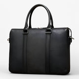 Dames Laptoptas van Echt Zwart Leer met Verstelbare Schouderriem, 15.6 inch