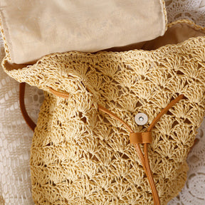 bags : Strandvakantie Rieten Tas -Coastal Companion - Legergroen in van Pantino