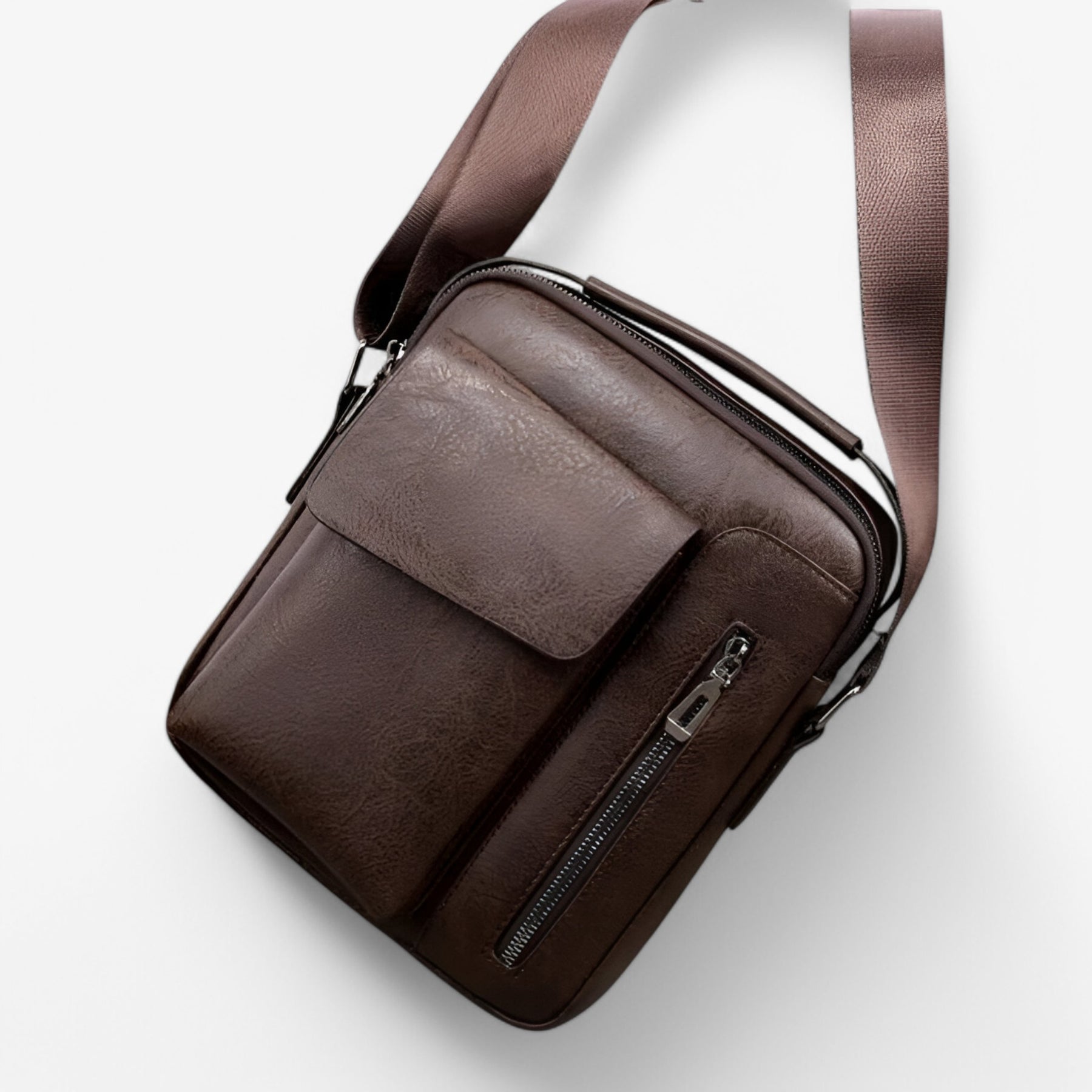 bags : Schoudertas Bruin - Luxe Leren voor Stijl en Functionaliteit in van Pantino