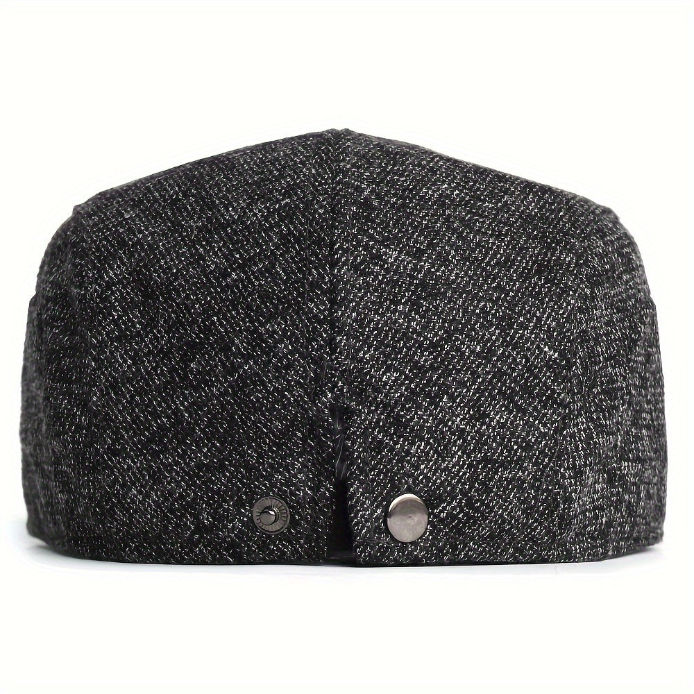 Newsboy Hat : Warme Newsboy Hoed, Cabbie Hoed, Gatsby Hoed Vintage - Zwart in van Pantino