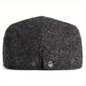 Newsboy Hat : Warme Newsboy Hoed, Cabbie Hoed, Gatsby Hoed Vintage - Zwart in van Pantino