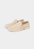Heren Loafer Suède Slip-on Instapper Ivoor