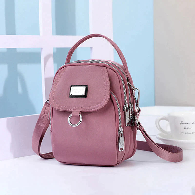 bags : Crossbody Tas Blauw - PhoneBag - Telefoonhoesje met Rits voor in van Pantino