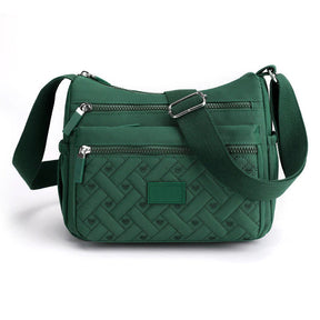 bags : Dames Schoudertas Blauw Leer - Klassiek & Luxe Design in Groen van Pantino