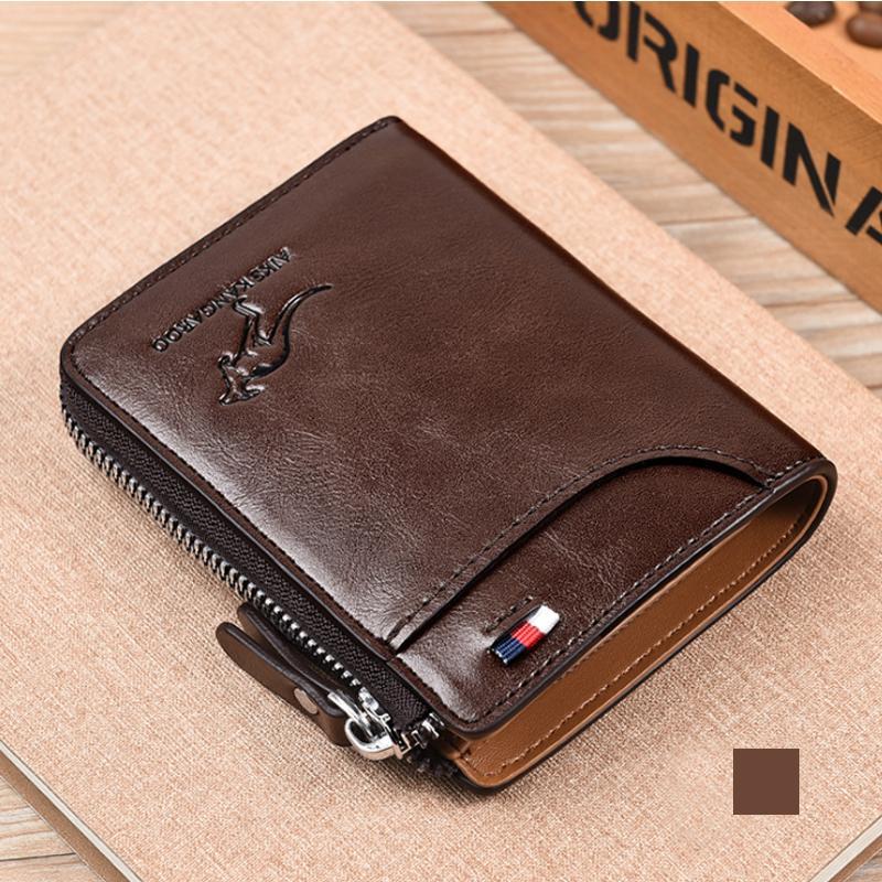bags : Rfid Safety Wallet - Een Compacte en Veilige Portefeuille - Khaki in Bruin van Pantino