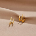 Oorbellen Goud - 18K Crystal Claw Mini