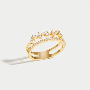 Ring : Ring Goud - Mia 18K Crystal in van Pantino