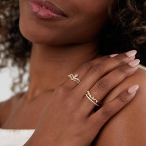 Ring : Ring Goud - Mia 18K Crystal in van Pantino