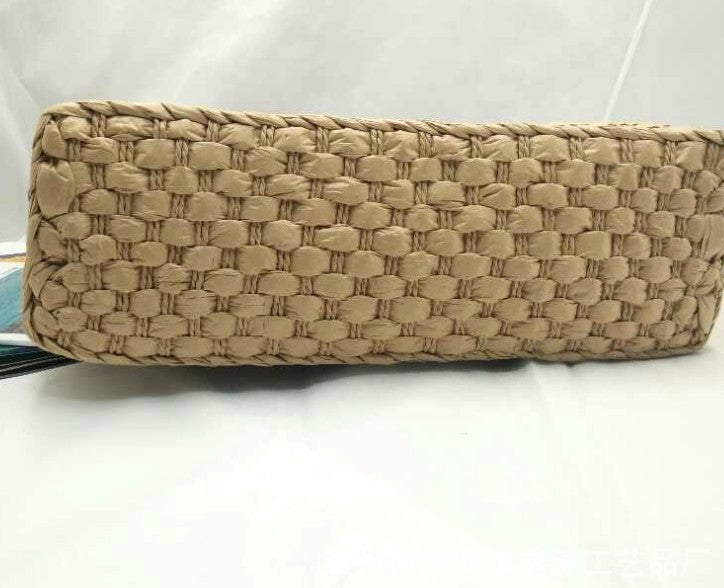 bags : Strandtas met Houten Handvat - Beach Companion - Zwart in van Pantino