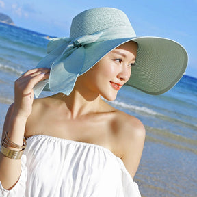 Straw Hat : Hoed Lila Lichtpaars - Strand Zonnebescherming Strohoed in van Pantino