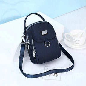 bags : Crossbody Tas Blauw - PhoneBag - Telefoonhoesje met Rits voor in van Pantino