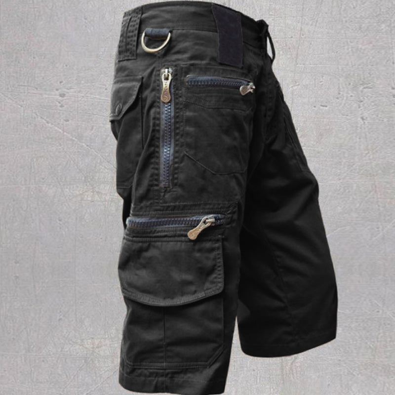 Cargo Shorts : Korte Veelzijdige Cargo - Grijs in Zwart van Pantino