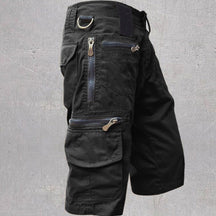 Cargo Shorts : Korte Veelzijdige Cargo - Grijs in Zwart van Pantino