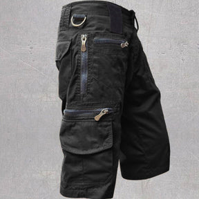 Cargo Shorts : Korte Veelzijdige Cargo - Grijs in Zwart van Pantino