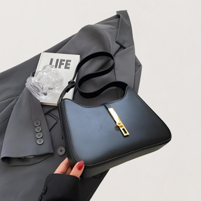 Shoulder Bag : Handtas Dames Zwart - Elegante Stijl - Synthetisch Leer in van Pantino