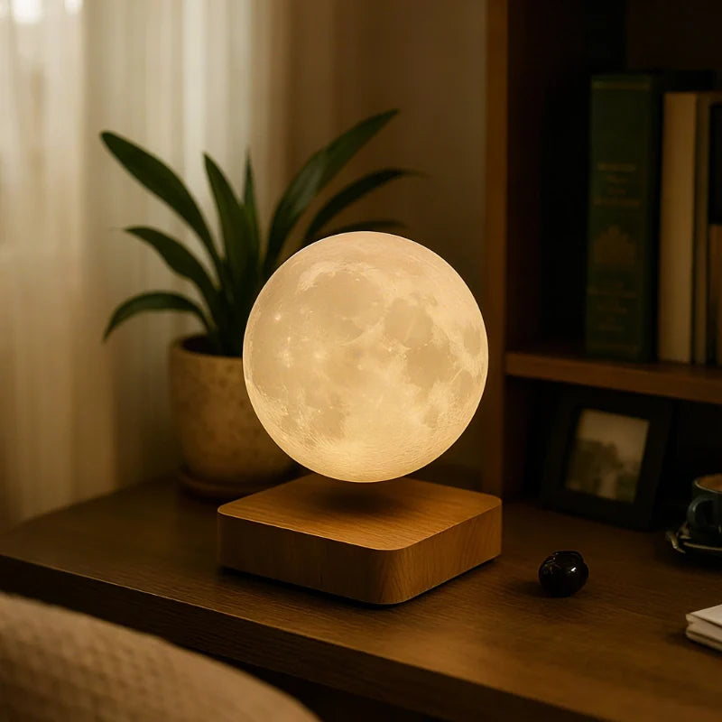 EtherealOrbit Zwevende Lamp – Magnetisch Zwevend Maan & Saturnus Licht