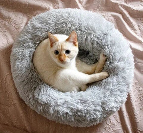 pets : Hondenmand Fluffy Calming Bed Koffie - Zacht Anti-Angst voor Kleine & Middelgrote Honden in van Pantino