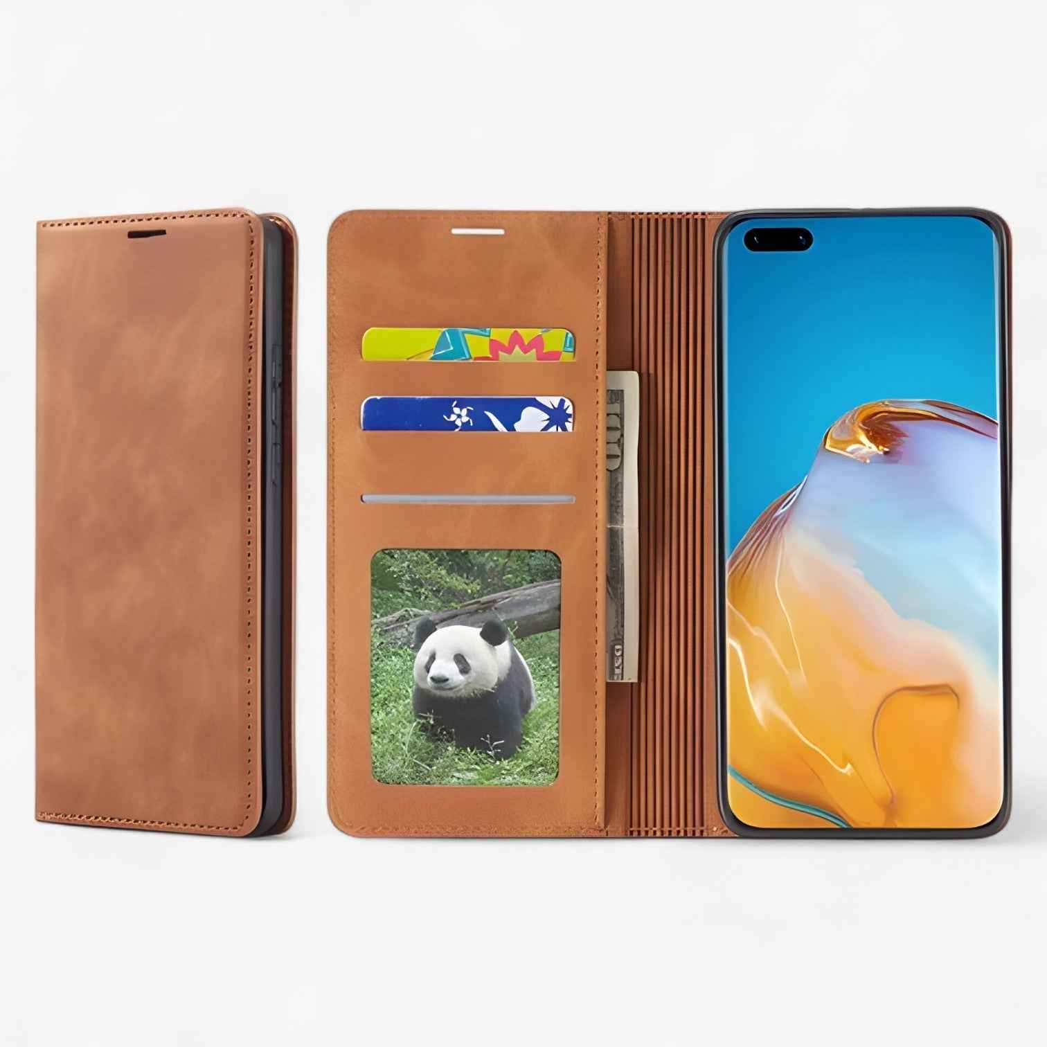 Phone Case : Étui en Cuir Magnétique (Note: This appears to be a French product title that translates to "Magnetic Leather Case" in English. However, since you've asked for translation to Dutch, here is the Dutch translation:) Magnetische Leren Etui in van Pantino