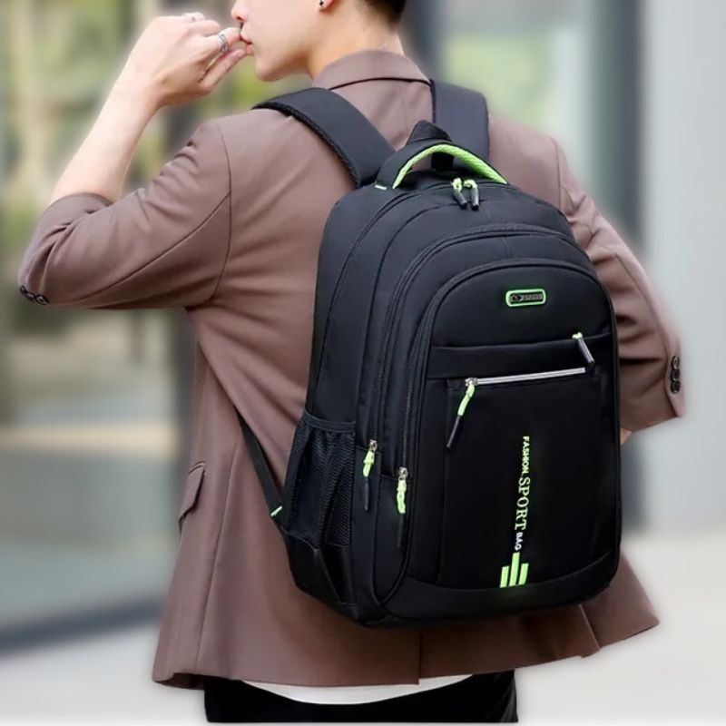 bags : Rugzak Heren Zwart-a - UrbanHike - Moderne Oxford Waterdichte in van Pantino