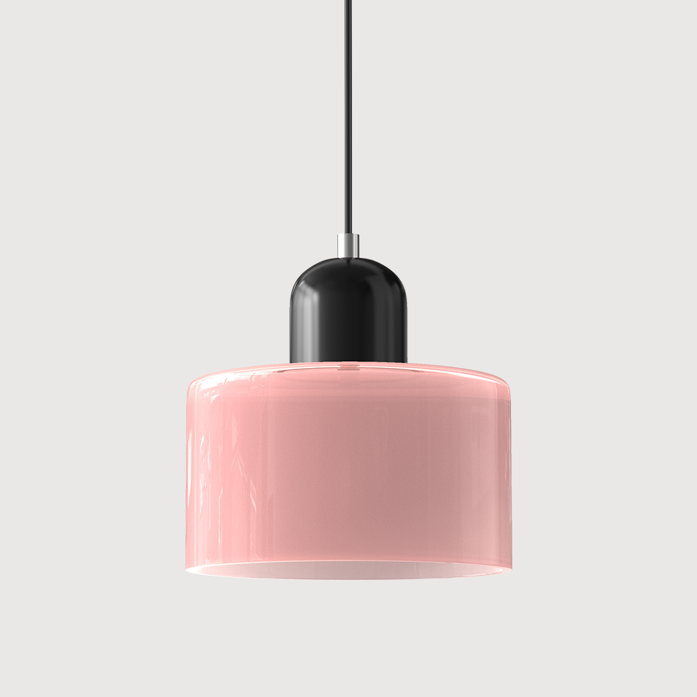 Gekleurde Glazen Bauhaus Hanglamp – Retro Blikvanger