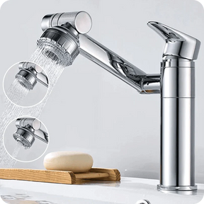 home & garden : AquaTwist - De Badkamerkraan - Zwart in Zilver van Pantino