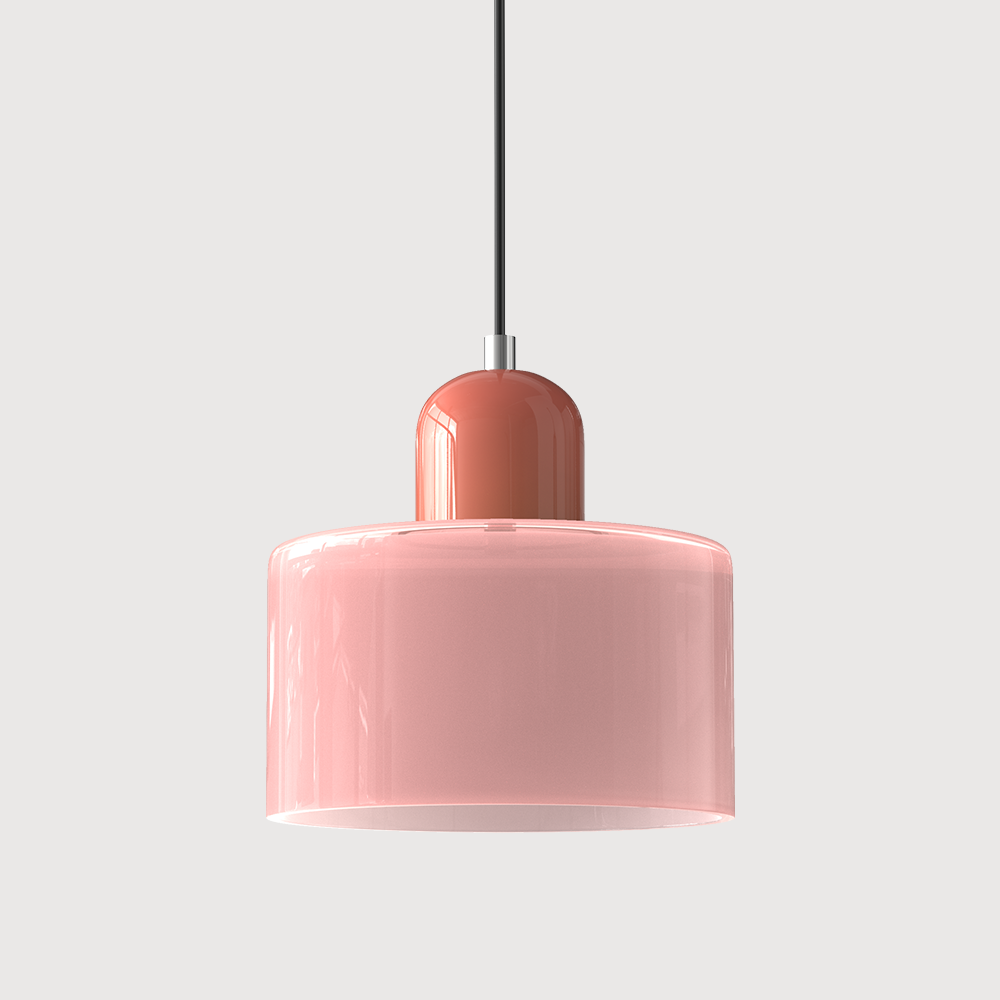 Gekleurde Glazen Bauhaus Hanglamp – Retro Blikvanger