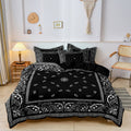 Luxe Layers - Paisley Mandala Blomster Trykt Dynebetræk Sengetøj Sæt