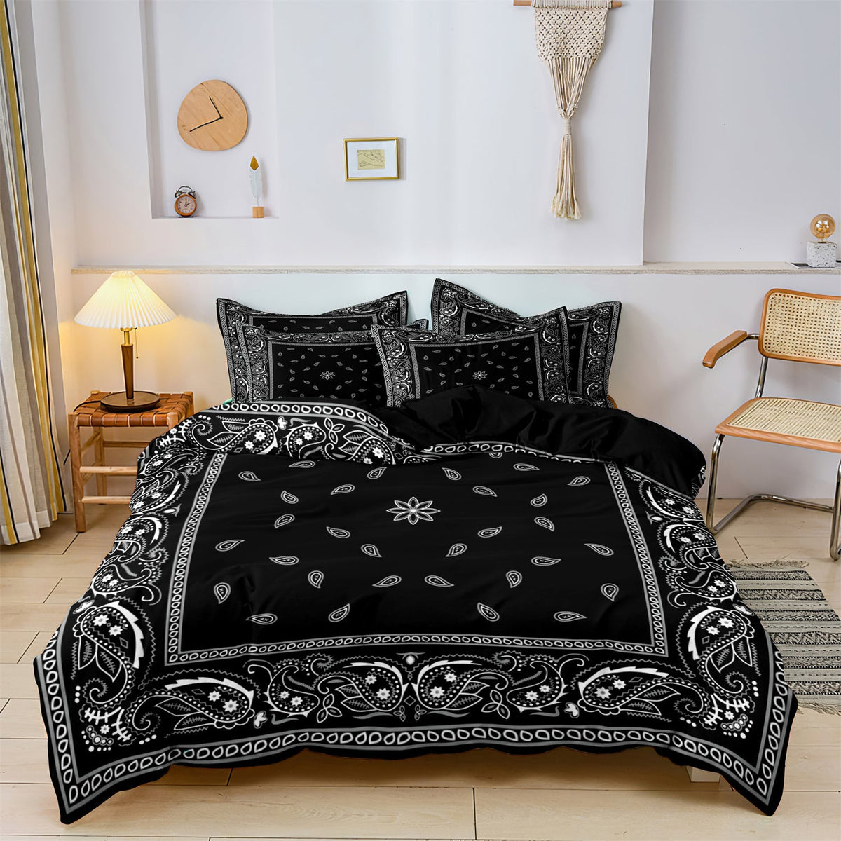 home & garden : Luxe Layers - Paisley Mandala Bloemen Gedrukte Dekbedovertrek Beddengoed Set in van Pantino