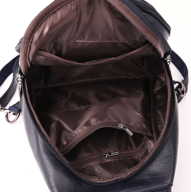bags : Leren Dames Rugzak Lila - Compacte Schoudertas voor Vrouwen - Trendy & Chique Design in van Pantino