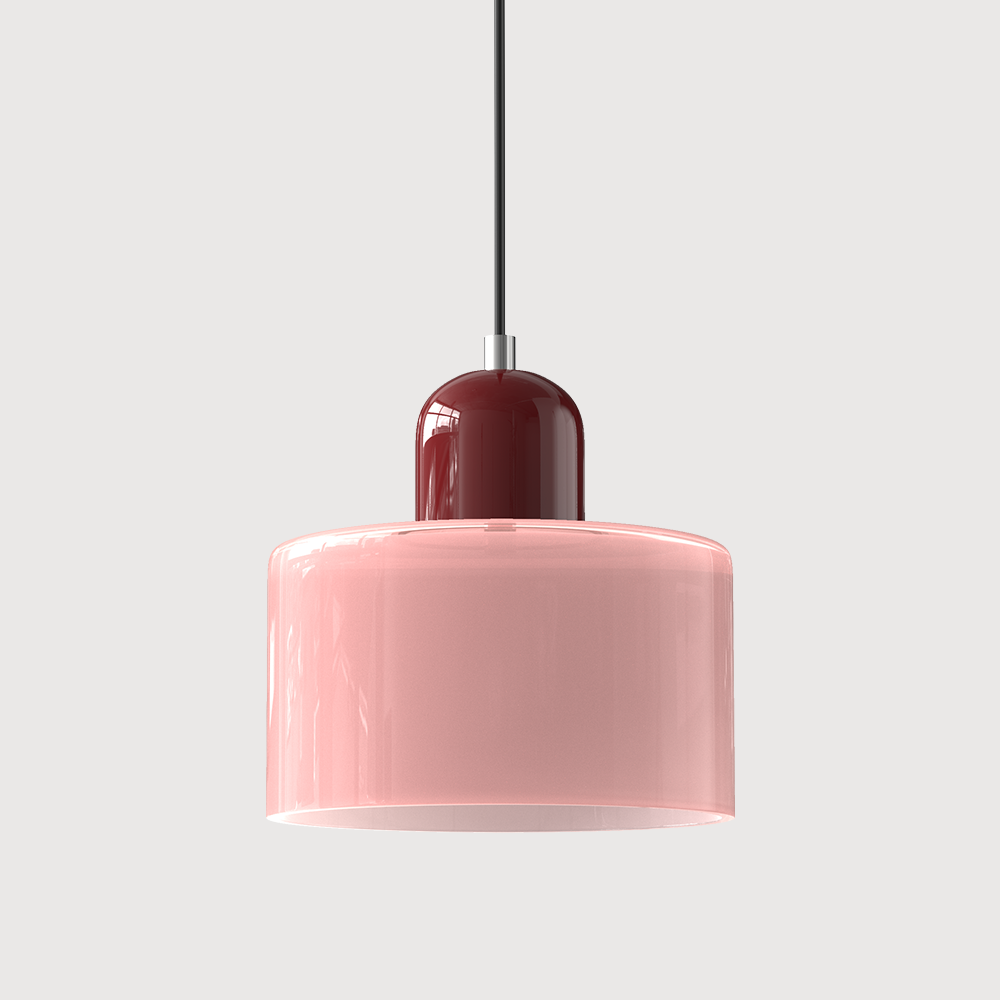 Gekleurde Glazen Bauhaus Hanglamp – Retro Blikvanger