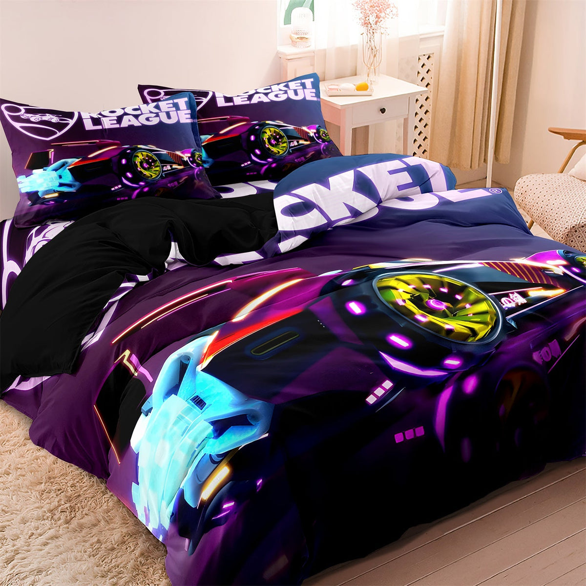 home & garden : CoolCovers - Dekbedovertrek Rocket Car Racing - Kind in van Pantino