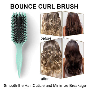 Hair Brush : Stylingborstel voor krullend haar - Bounce Curl Define, groen, voor definitie en volume in van Pantino