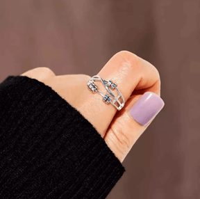 Ring : Fidget Ring - Zilver - Accessoire in van Pantino