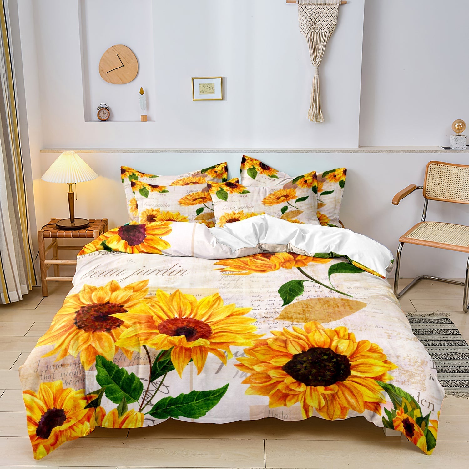 home & garden : Luxe Layers - Zonnebloem Bloemen Dekbedovertrek Beddengoed Set - Gogh in van Pantino